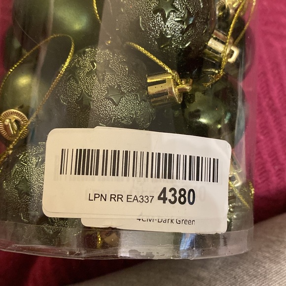 Olive green Christmas ornaments - about 30 - Picture 7 of 7
